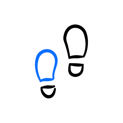 Contrefort arrière avec cuir